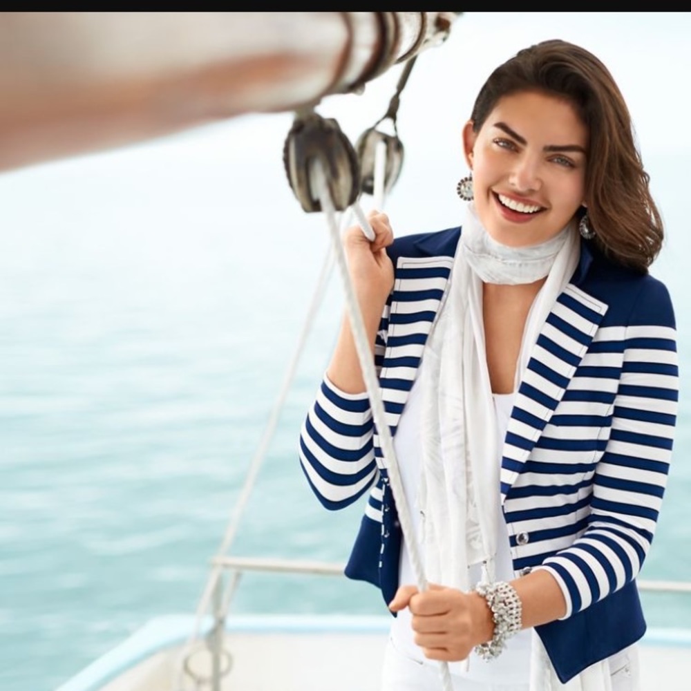 White House Black Market Nautical Blazer