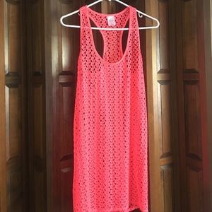 Hot pink beach coverup