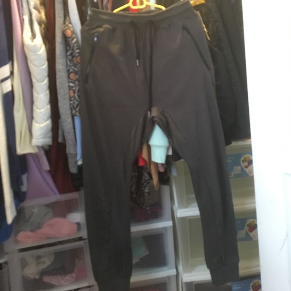 gray joggers