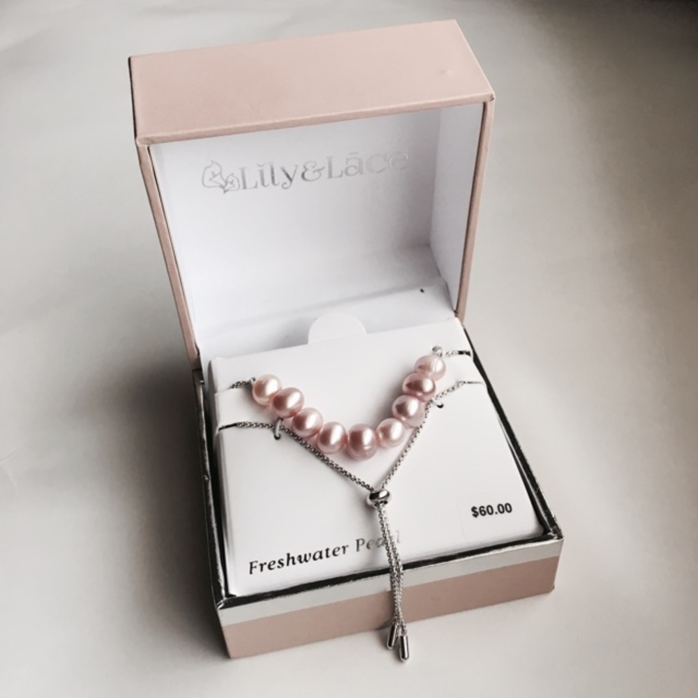 Lily & Lace Bolo Pink Pearl and Silver Bracelet - Picture 3 of 5