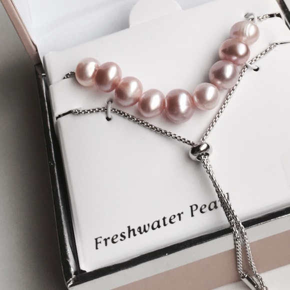 Lily & Lace Jewelry - Lily & Lace Bolo Pink Pearl and Silver Bracelet