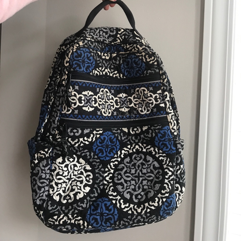 Black and Blue Vera Bradley tech backpack