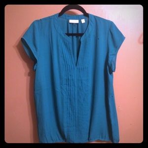 New York & Co teal blouse