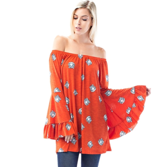 TOP TIGER FLARED SLEEVE TUNIC MINI DRESS - Picture 3 of 4