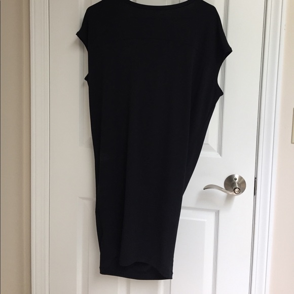 Rachel Roy low draped back black dress - Picture 2 of 3