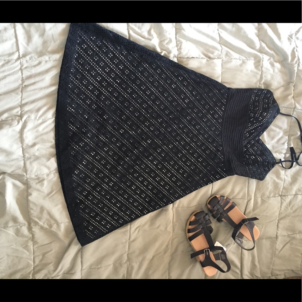 White House Black Market eyelet halter dress 👗!!