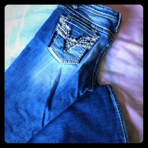 Vigoss Dublin Slim Boot Embellished Denim Jeans