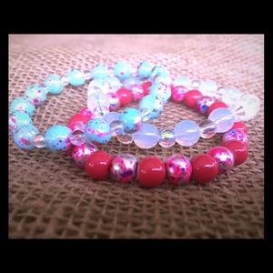 Beaded Bracelet Stack ~ Super Cute ~ Handmade ~