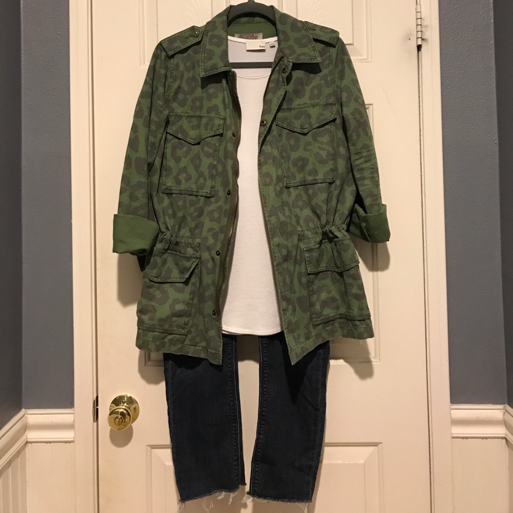 Ecote Animal print utility jacket