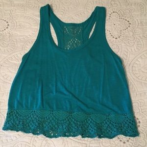 Teal Crop Top