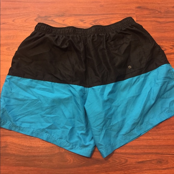OP Ocean Pacific Black Blue Swim Trunks 2XL 44-46 - Picture 2 of 4
