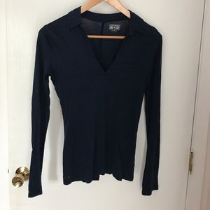 Navy blue converse long sleeve top