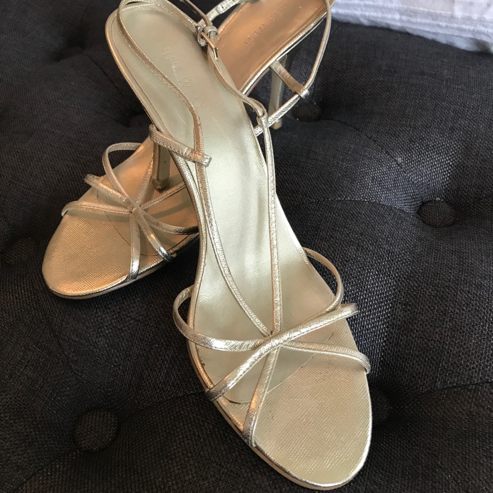 Nine West Gold Strappy Sandals