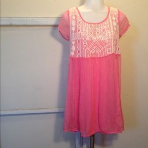 Free People Girly Girl Pink Frock Dress XS