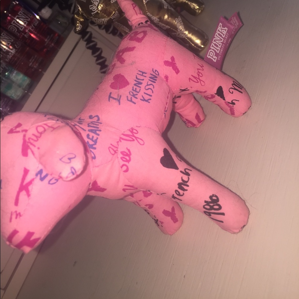 RARE Pink/Victoria secret valentines addition dog