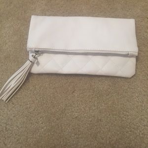 White and Hot Pink Clutch