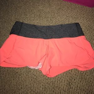 neon pink lulu lemon shorts