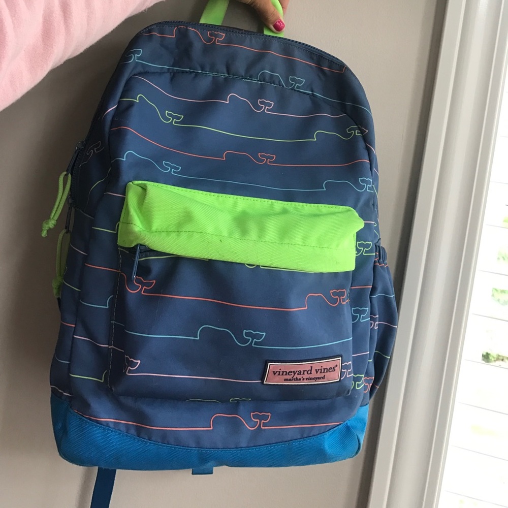 Vineyard Vines backpack blue and green