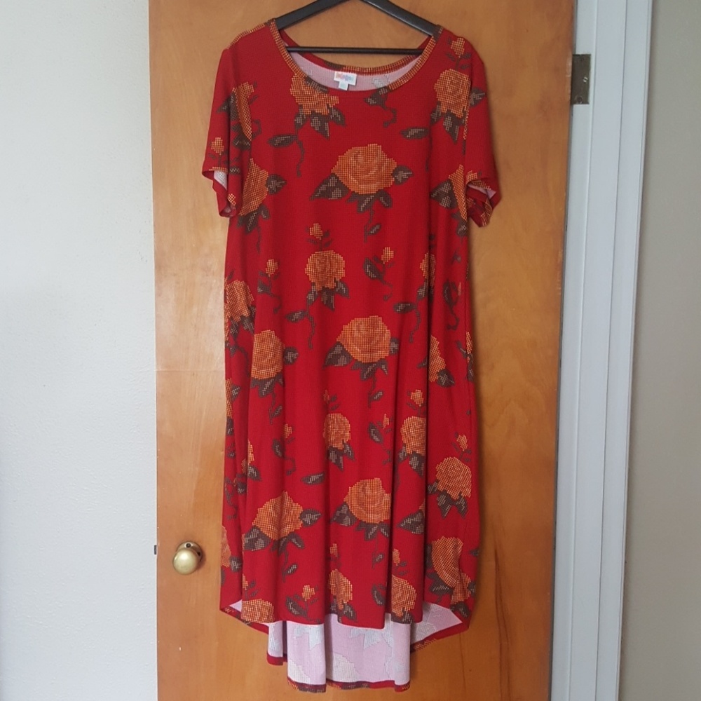 2x LuLaRoe Carly - Rose Print