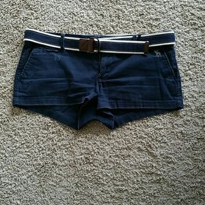 Abercrombie and Fitch blue shorts w/ belt