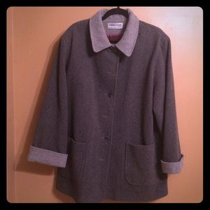 Forecaster button front wool coat
