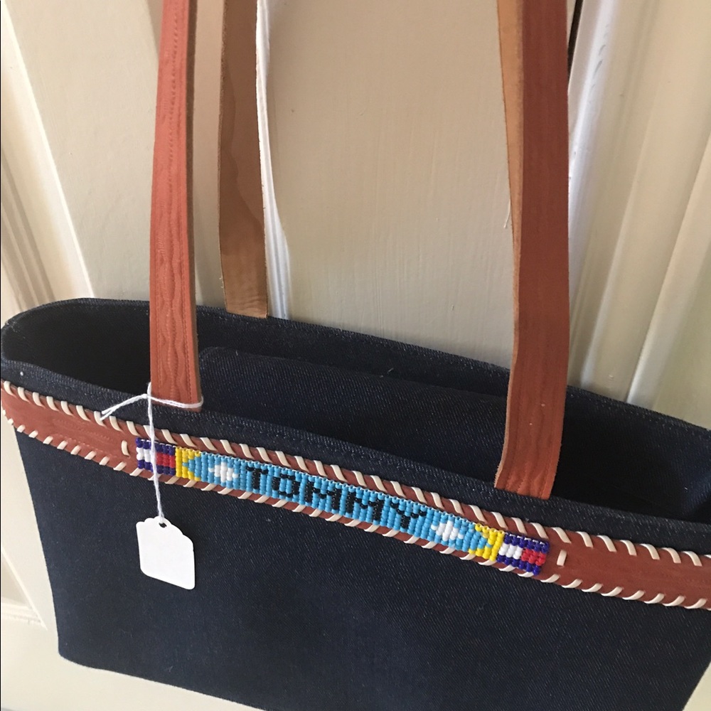 Tommy Hilfiger Bag. Denim fabric beading. Like new