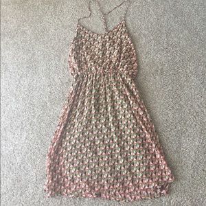 Orange printed dress