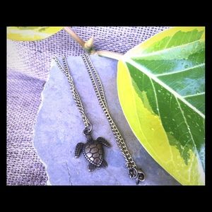 Dainty Sea Turtle Charm Necklace~ Handmade