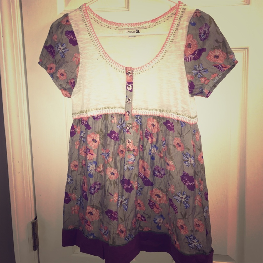 Boho Babydoll style top Rue 21 🎃‼️