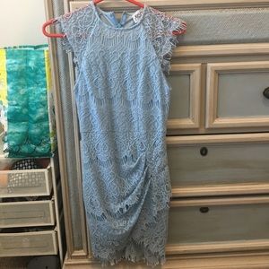 Xenia Boutique baby blue crochet dress