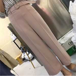 Light creamy pink wide leg pants