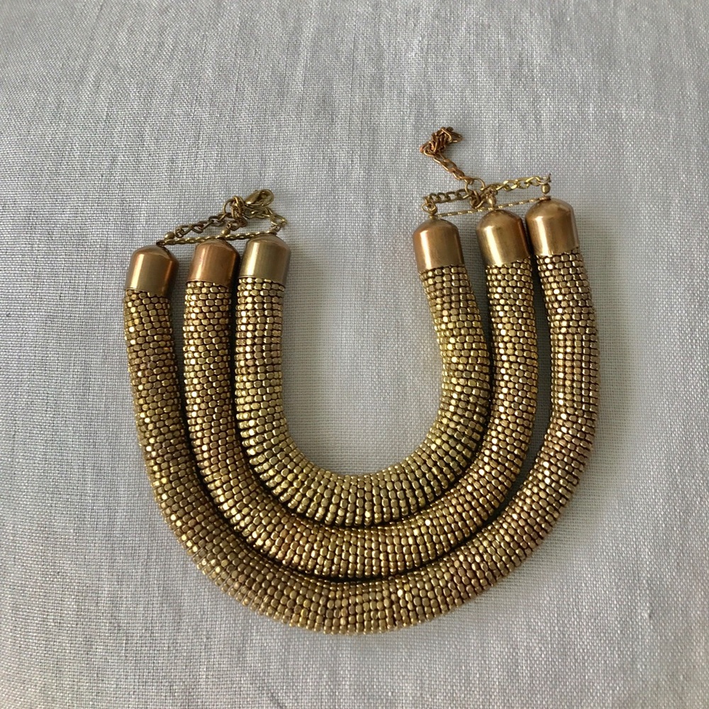 Gold statement necklace