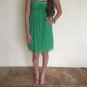 Strapless beaded dress