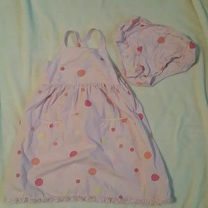Old navy polka dot toddler girl 4t dress & bloomer