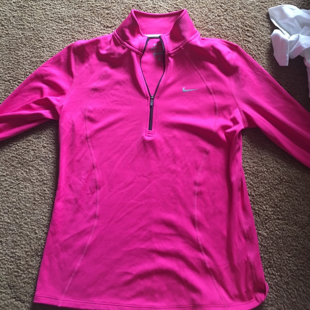 Pink Nike quarter zip