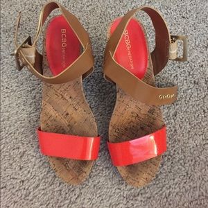 BCBG Wedge straps sandals
