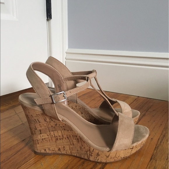 Nordstrom Shoes - Nude suede wedges!