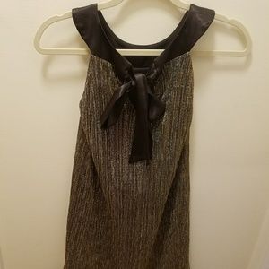 Black brown and gold dress
