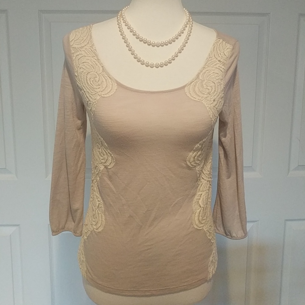 American Eagle boho lace detail blouse