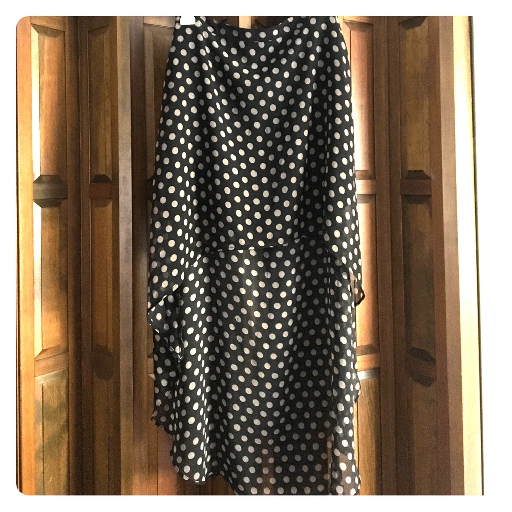 Black and Tan polka dotted skirt