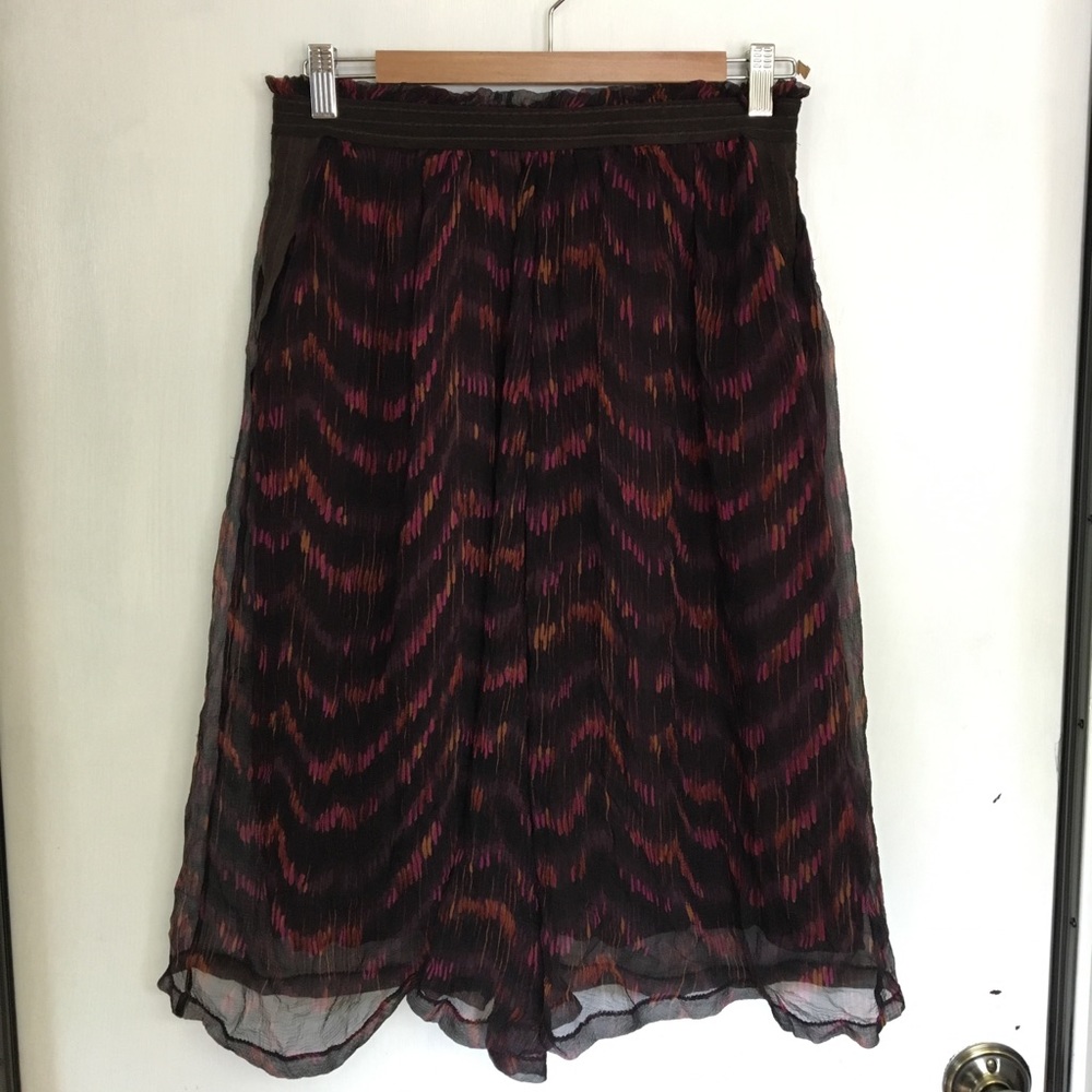Printed silk skirt