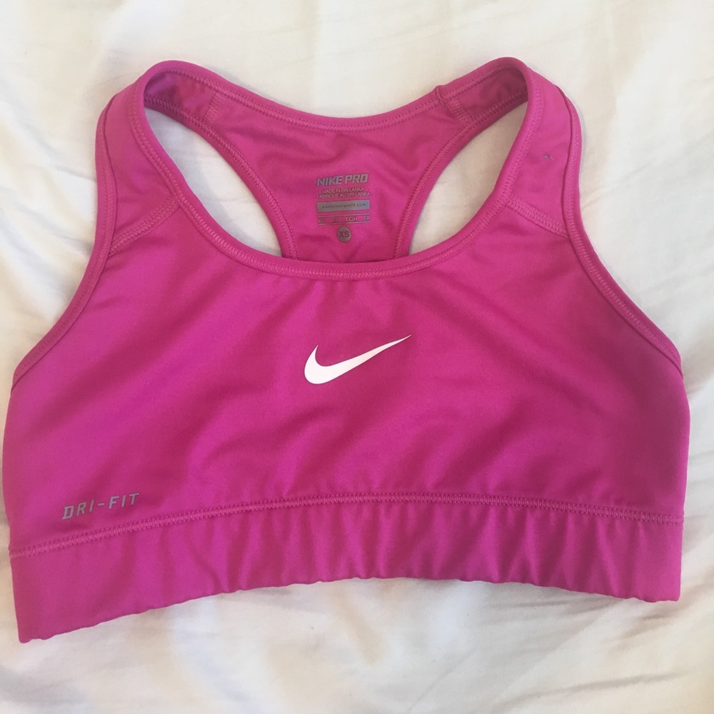 Berry colored Nike sports bra