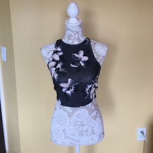 Crop top and high rise skirt combo