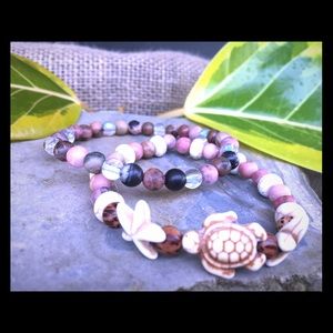 Beachy Beaded Bracelet Stack ~ Handmade