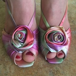 Nina Multi Color Rose Heels