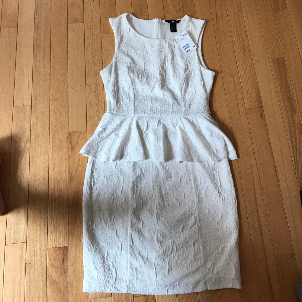 Peplum Summer White Dress H&M