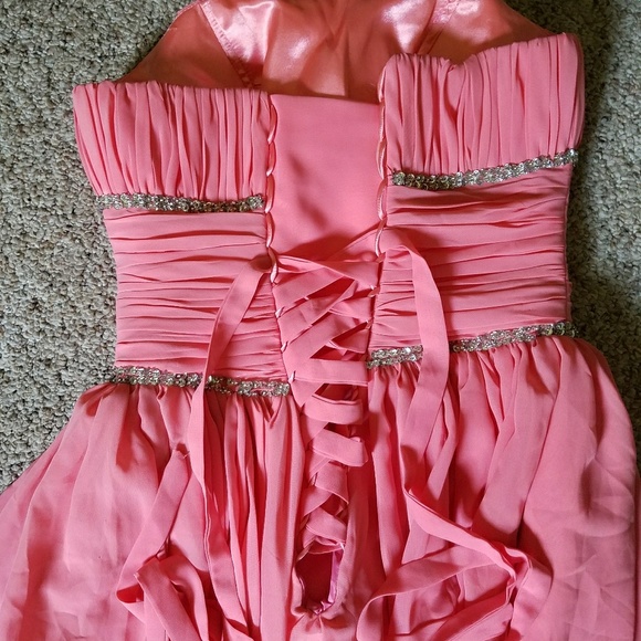 Coral Hi Low Dress - Picture 2 of 2