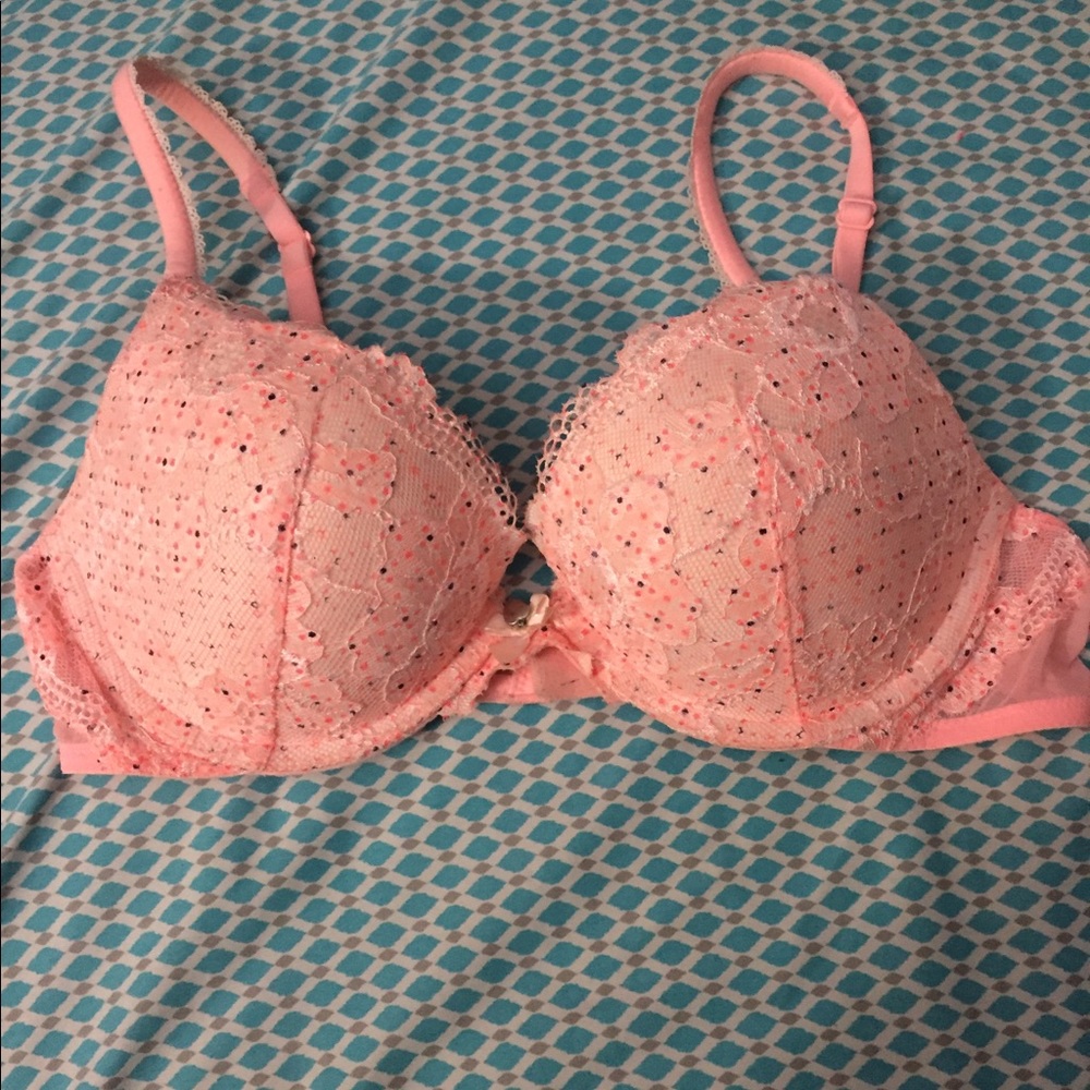 V.S. pink lace bra