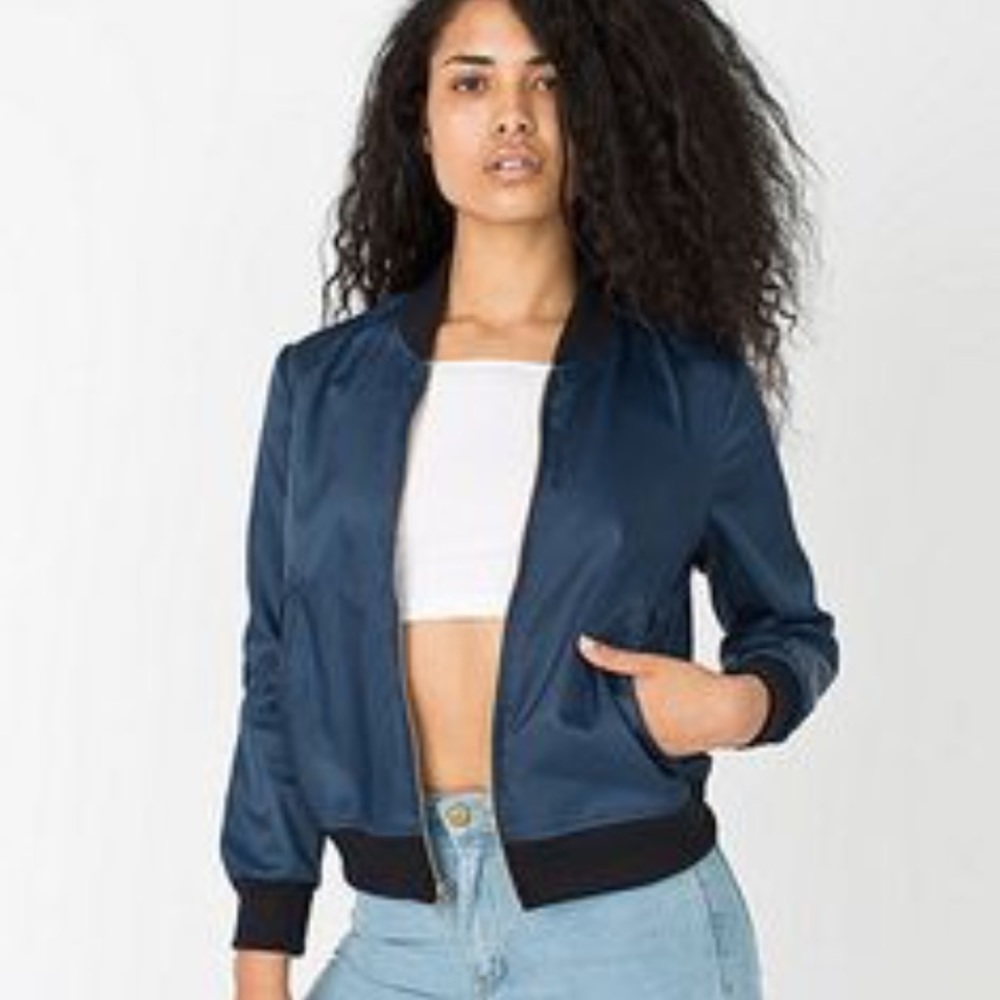 American Apparel Satin Bomber Jacket
