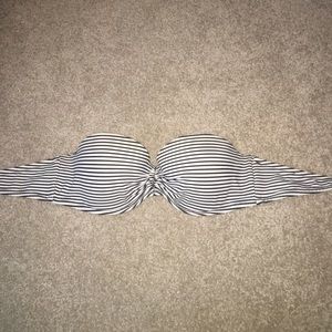 Victoria's Secret black and a white striped swim